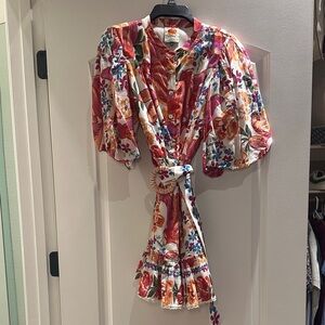 FARM Rio Floral Mini Dress - Red, Pink, Orange